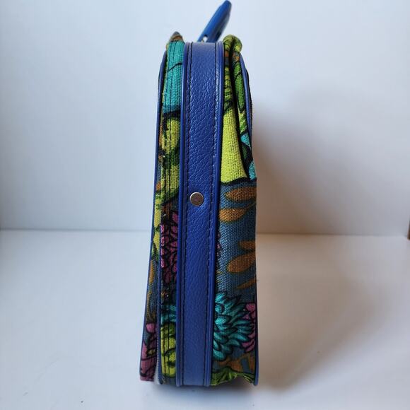 Vintage Floral Suitcase Peters Bag Corp 60s 70s Flower Power Luggage 17"x11"x4" - Picture 2 of 10